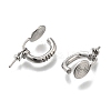 Brass with Cubic Zirconia Ear Cuff Findings KK-Q048-22P-2