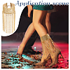 Brass Rhinestone Anklets AJEW-WH0542-75G-6