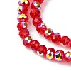 Electroplate Transparent Glass Beads Strands EGLA-A046-01A-08-2