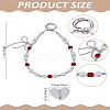 Bowknot Alloy & Plastic Pearl & Acrylic Mobile Straps AJEW-LP0004-91-2