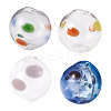 4Pcs 4 Colors Transparent Glass Beads GLAA-TA0003-98-3