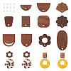 22Pairs 11 Style Walnut Wood Stud Earring Findings MAK-FW0001-01-1