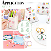  100Pcs 10 Styles Stationery Theme Opaque Resin Cabochons CRES-NB0001-33-6
