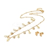 PVD Vacuum Plating 304 Stainless Steel Stud Earring and Pendant Necklace Set SJEW-C002-01A-G-1
