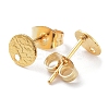 201 Stainless Steel Flat Round Stud Earring Findings X-STAS-K259-18A-G-2