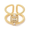 Rack Plating Brass Hollow Cuff Rings RJEW-D008-21G-2