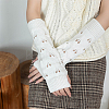 Warm Knitted Acrylic Fiber Heart Half Sleeve Gloves PW-WGC2DC6-03-3