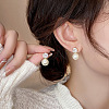 Round Alloy Stud Earrings FS-WGEAF4B-01-2