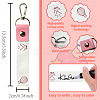 PU Leather & Cotton Name Marker Keychain AJEW-WH0514-034-2