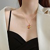 5Pcs Eco-Friendly Brass Micro Pave Cubic Zirconia with Enamel Pendants KK-SZ0005-71-6