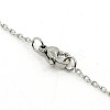 Non-Tarnish 304 Stainless Steel Cable Chain Necklaces NJEW-H433-1mm-03P-3