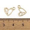 Brass Micro Pave Clear Cubic Zirconia Charms LS-KK-L212-19G-3
