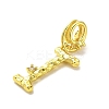 Rack Plating Brass Micro Pave Cubic Zirconia European Dangle Charms KK-L210-015G-I-2