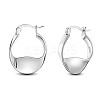 SHEGRACE Rhodium Plated 925 Sterling Silver Hoop Earrings JE903A-1