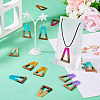 16Pcs 8 Colors Resin & Wood Pendants RESI-TA0003-73-7