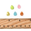 56Pcs 5 Colors Spray Painted Natural Freshwater Shell Teardrop Charms SHEL-FS0001-12-5