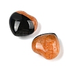Natural Agate(Dyed & Heated) Heart Palm Stone G-Q021-04C-2