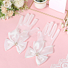 Polyester Bride's Lace Gloves AJEW-WH20120-23C-3