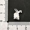 925 Sterling Silver White Enamel Charms STER-H116-01A-S-3