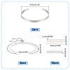 304 Stainless Steel Blank Link Bracelets & Stainless Steel Cuff Bangle DIY Makings Kit DIY-UN0056-22-3