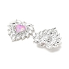 Rack Plating Alloy Rhinestones Pendants PALLOY-D028-03B-S-RS-2