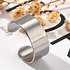 316 Surgical Stainless Steel Open Cuff Rings RJEW-F170-01P-02-1