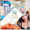 8Pcs 8 Style Pride Rainbow Alloy Enamel Pendant Stitch Markers HJEW-NB00030-6