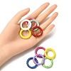 10Pcs Spray Painted Alloy Spring Gate Rings FIND-YW0001-56-5