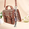 4Pcs  Macrame Fringe Braided Keychain AJEW-SW00014-05-7