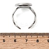 Spiral 304 Stainless Steel Cuff Ring Components STAS-P454-02D-P-3