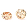 Brass Micro Pave Clear Cubic Zirconia Beads KK-U028-22G-2