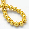 Baking Paint Pearlized Glass Pearl Round Bead Strands HY-Q003-10mm-31-4
