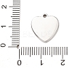 304 Stainless Steel Pendant Cabochon Settings STAS-Z204-04P-07-3