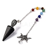 Natural & Synthetic Gemstone Pointed Hexagonal Cone Dowsing Pendulums G-Q184-03AS-4
