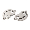 Non-Tarnish 201 Stainless Steel Connector Charms STAS-Q245-19P-2
