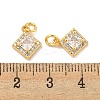 Brass Micro Pave Clear Cubic Zirconia Pendants KK-P275-32B-G-3
