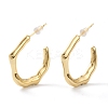 Brass Half Hoop Earrings EJEW-A056-14G-1