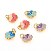 Brass Enamel Charms ZIRC-F816-02-1