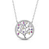 SHEGRACE Rhodium Plated 925 Sterling Silver Pendant Necklaces JN756A-1