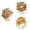 Hug Hand Fingers Cubic Zirconia Cuff Ring X1-RJEW-T016-35G-01-7