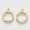 Smooth Surface Alloy Open Back Bezel Charms X-PALLOY-S117-137-1