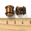 Natural Tiger Eye Ear Gauges Flesh Tunnels Plugs EJEW-P293-03A-2