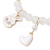 2Pcs 2 Styles Glass Round Beads Stretch Bracelets BJEW-JB11867-4
