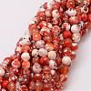 Natural Fire Crackle Agate Bead Strands G-G882-8mm-B03-1