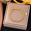 304 Stainless Steel Link Bracelets for Women LS-BJEW-Q040-03G-1