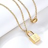 304 Stainless Steel Rolo Chain Pendant Necklaces NJEW-S444-01G-08-1