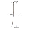 Tarnish Resistant 304 Stainless Steel Flat Head Pins LS-X-STAS-R046-65mm-5