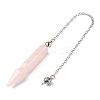 Natural Rose Quartz Pointed Dowsing Pendulums G-Q184-04C-P-3