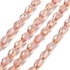 Transparent Electroplate Glass Beads Strands X-EGLA-A037-T6x8mm-B06-1
