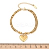 304 Stainless Steel Heart Charm Bracelets LS-BJEW-Z106-07G-3